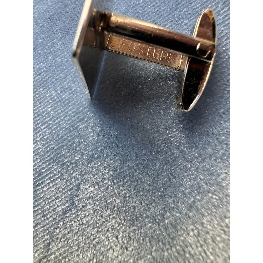Vintage Sterling Silver Monogram F Cufflinks Square Etched Deco Men's Estate